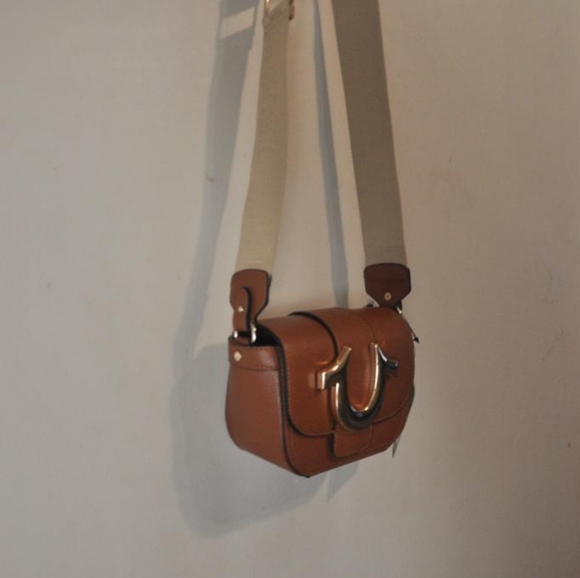 True Religion Cognac Horseshoe Crossbody Bag - Picture 5 of 10